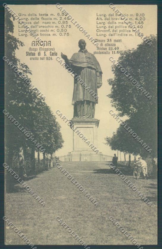 Novara Arona San Carlo cartolina ZB1479 – fronte