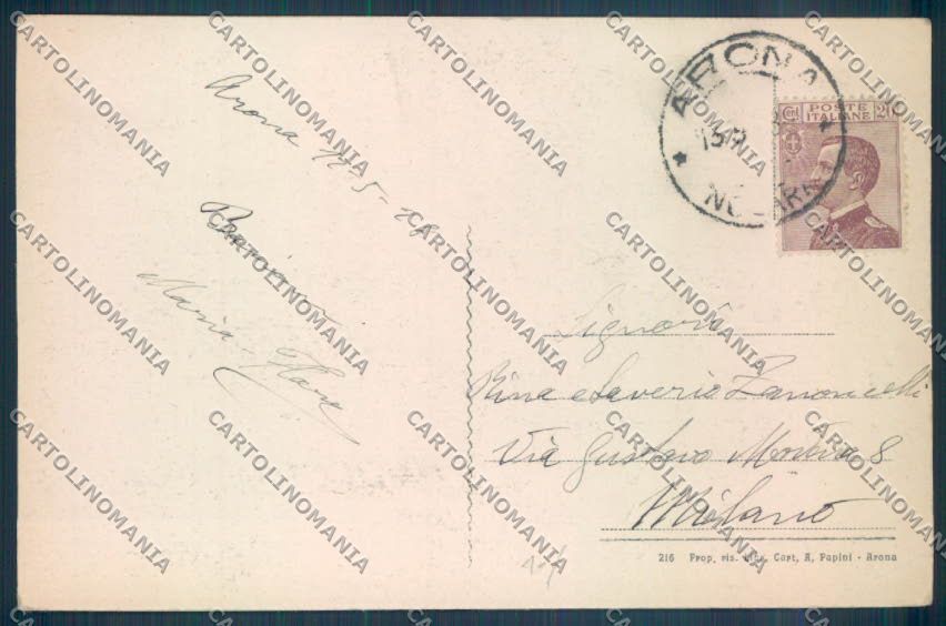 Novara Arona San Carlo cartolina ZB1484 – retro