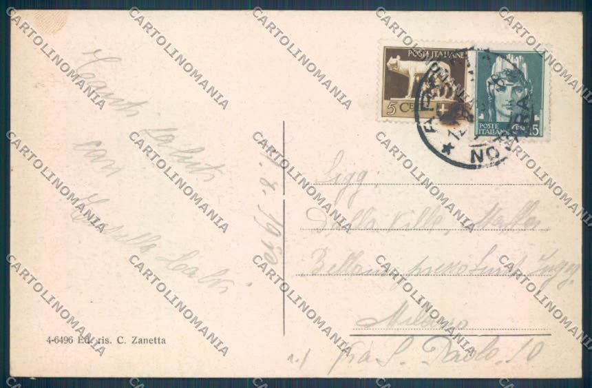 Novara Arona San Carlo cartolina ZB1492 – retro