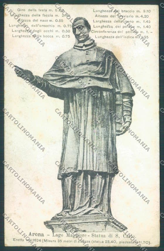 Novara Arona San Carlo cartolina ZB1493 – fronte