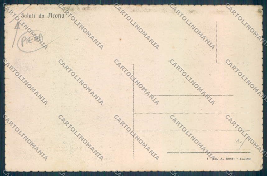 Novara Arona San Carlo PIEGA cartolina ZB1494 – retro