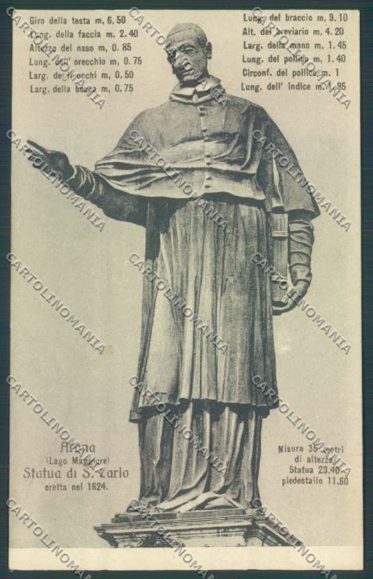 Novara Arona San Carlo cartolina ZB1495 – fronte