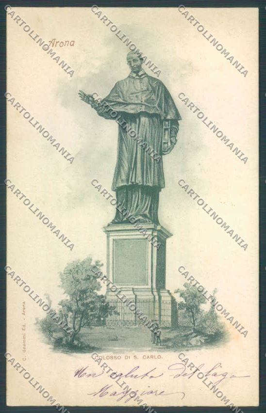 Novara Arona San Carlo cartolina ZB1502 – fronte