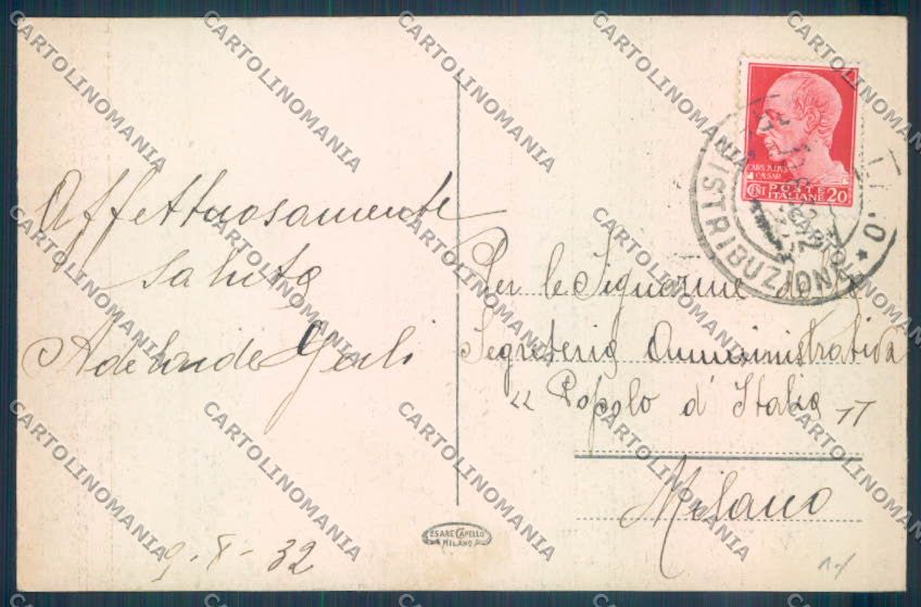 Novara Arona San Carlo cartolina ZB1503 – retro