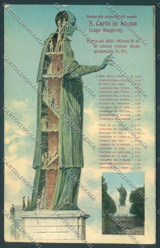 Novara Arona San Carlo cartolina ZB1505 – fronte