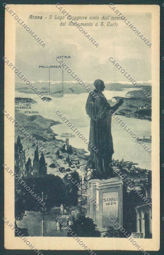 Novara Arona San Carlo cartolina ZB1507 – fronte
