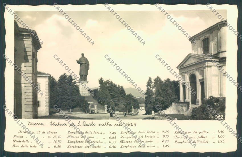 Novara Arona San Carlo Foto cartolina ZB1512 – fronte