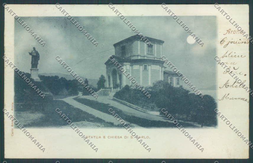 Novara Arona San Carlo Chiaro di Luna cartolina ZB1516 – fronte