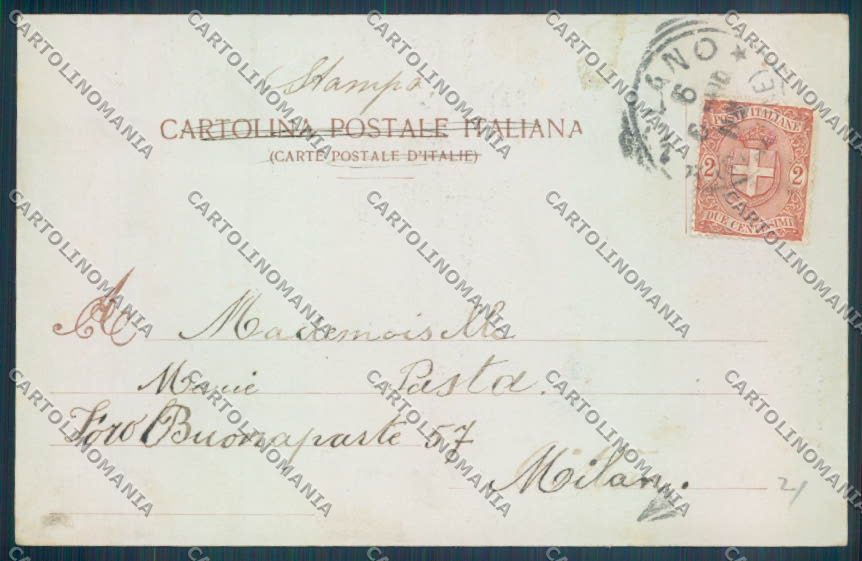 Novara Arona San Carlo Chiaro di Luna cartolina ZB1516 – retro