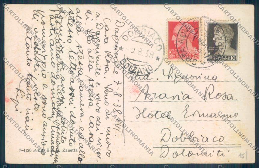 Novara Arona Dagnente cartolina ZB1519 – retro