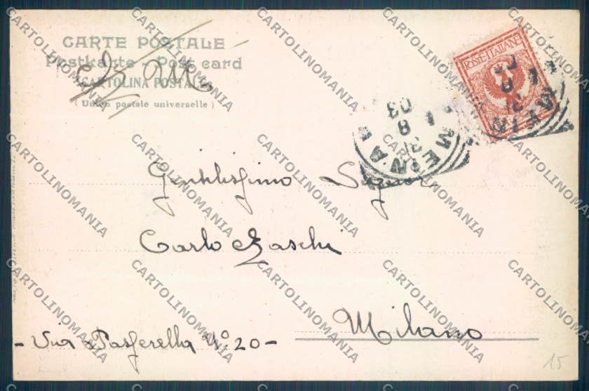 Novara Arona Dagnente cartolina ZB1525 – retro