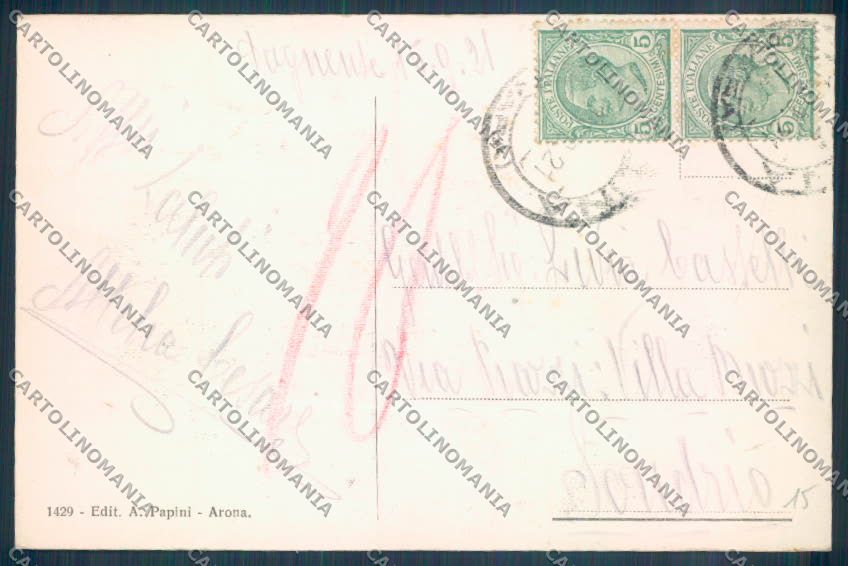 Novara Arona Dagnente cartolina ZB1529 – retro