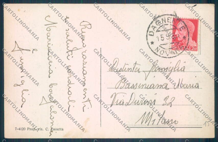 Novara Arona Dagnente cartolina ZB1536 – retro