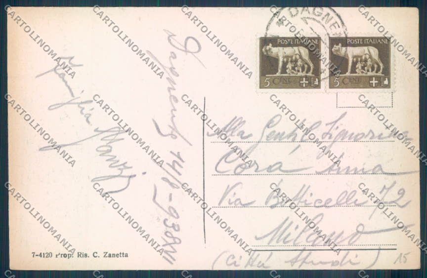 Novara Arona Dagnente cartolina ZB1537 – retro