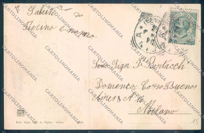 Novara Arona Dagnente cartolina ZB1547 – retro