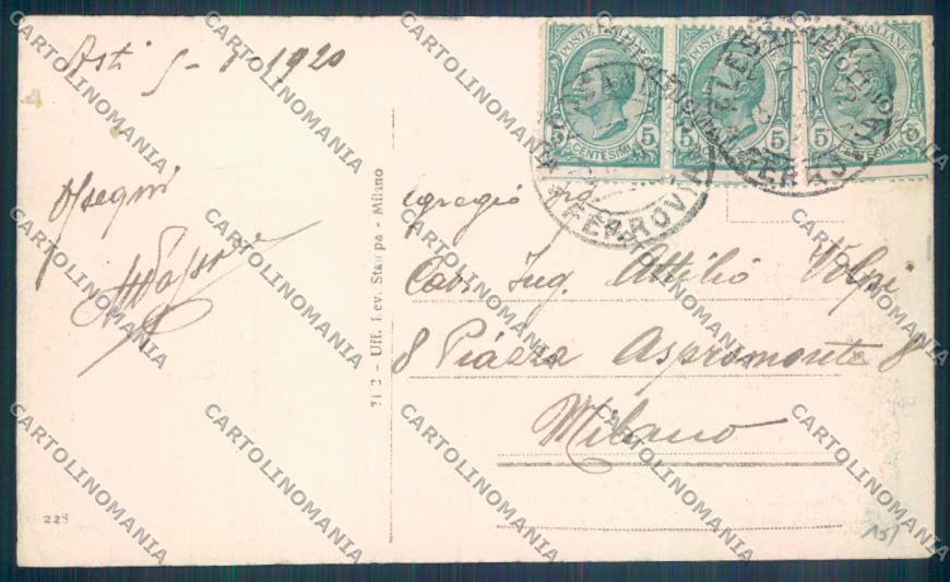 Asti Città cartolina ZB1568 – retro