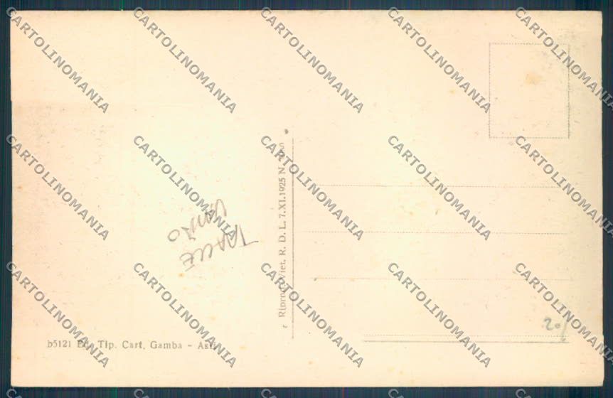Asti Città TRACCE UMIDO cartolina ZB1600 – retro