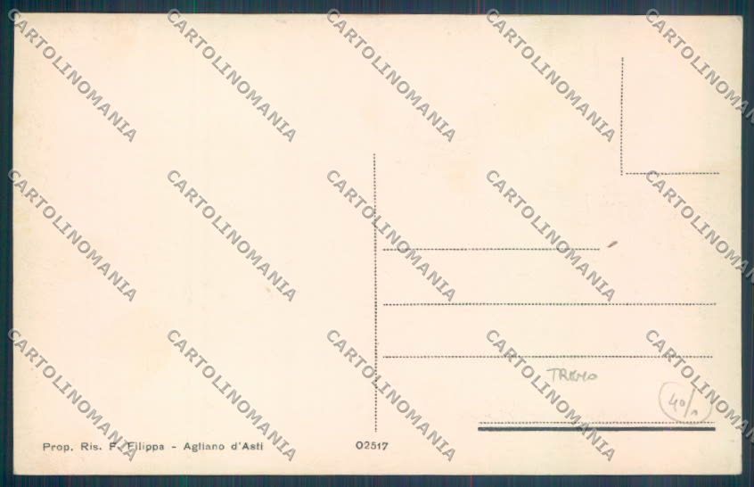 Asti Agliano Terme Treno cartolina ZB1621 – retro