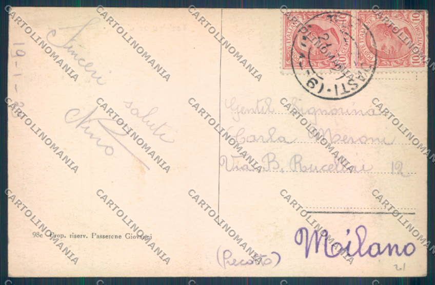 Asti Castelnuovo Don Bosco cartolina ZB1650 – retro