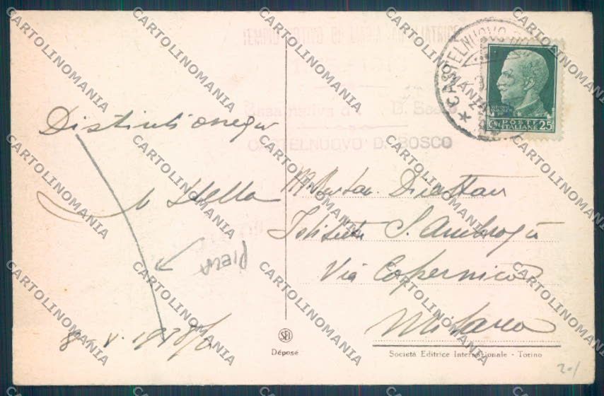 Asti Castelnuovo Don Bosco PIEGA cartolina ZB1653 – retro