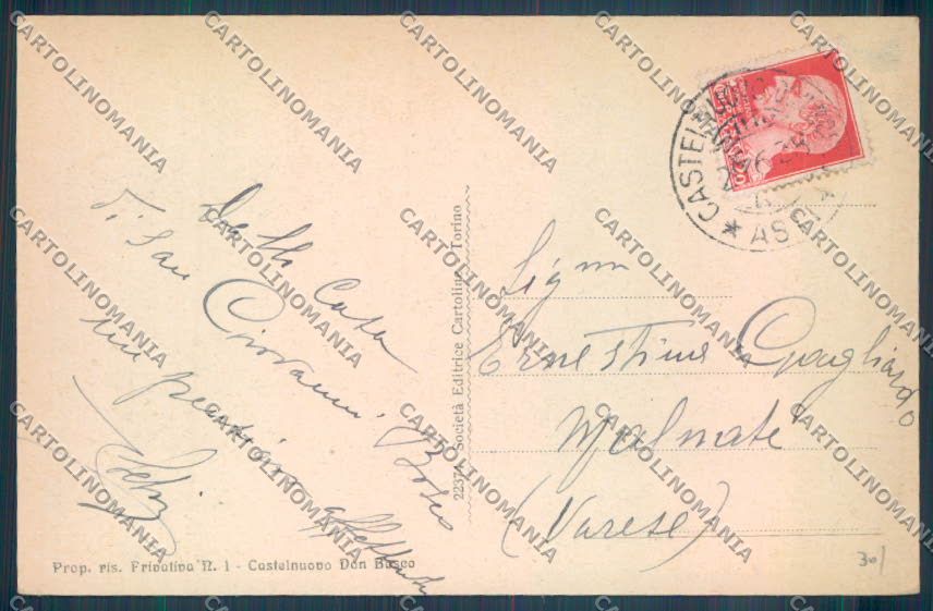 Asti Castelnuovo Don Bosco cartolina ZB1656 – retro
