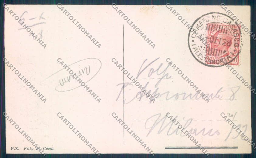 Asti Camerano Casasco RIFILATA cartolina ZB1682 – retro