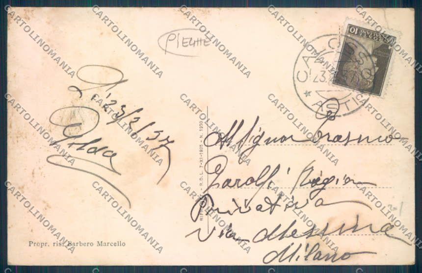 Asti Calosso PIEGHE cartolina ZB1691 – retro