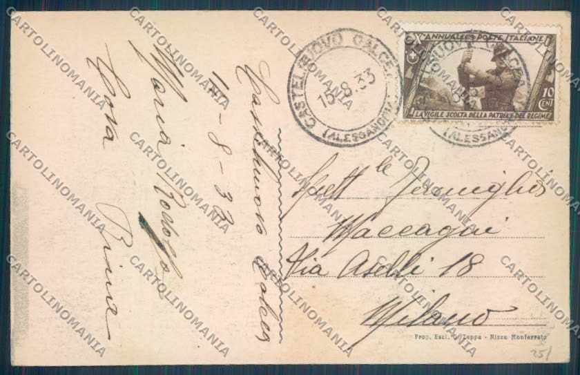 Asti Castelnuovo Calcea cartolina ZB1695 – retro