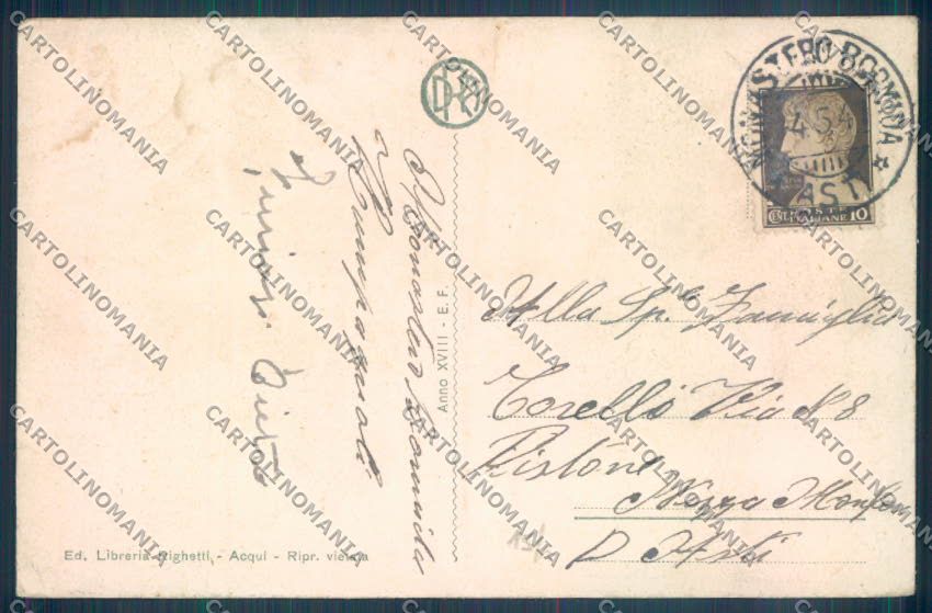 Asti Monastero Bormida cartolina ZB1696 – retro