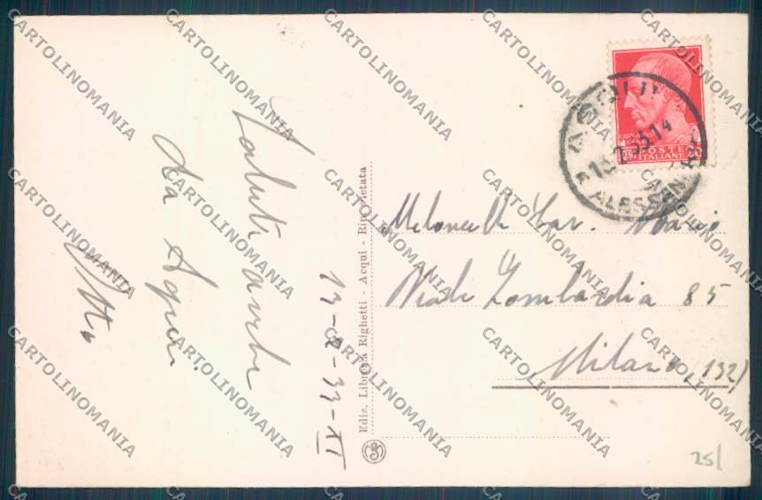 Asti Monastero Bormida cartolina ZB1699 – retro