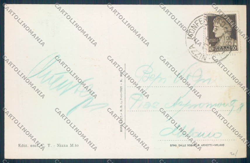 Asti Nizza Monferrato cartolina ZB1750 – retro