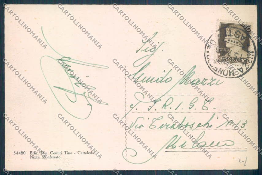 Asti Nizza Monferrato cartolina ZB1755 – retro