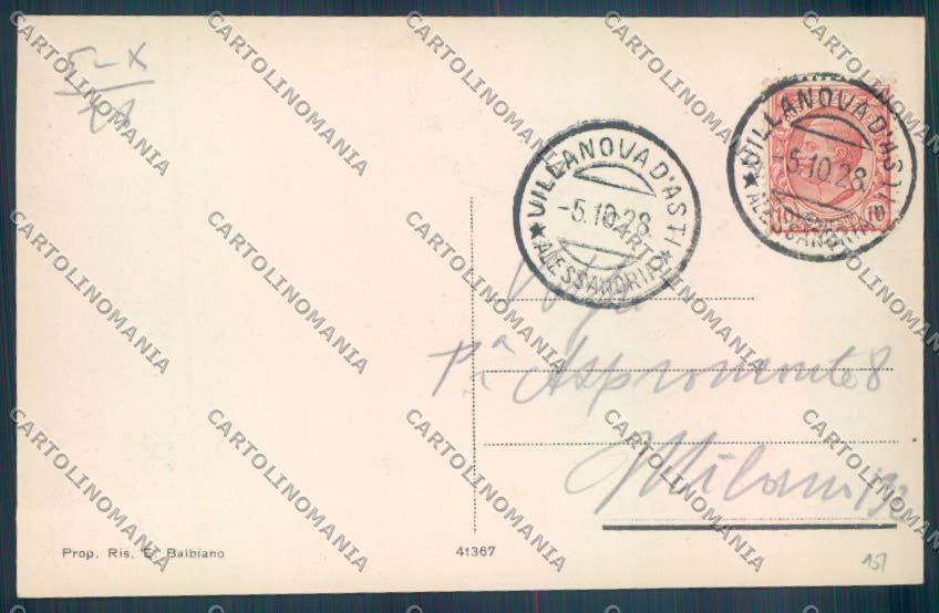 Asti Villanova cartolina ZB1779 – retro