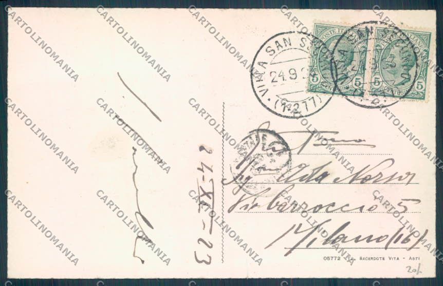 Asti Villa San Secondo cartolina ZB1815 – retro