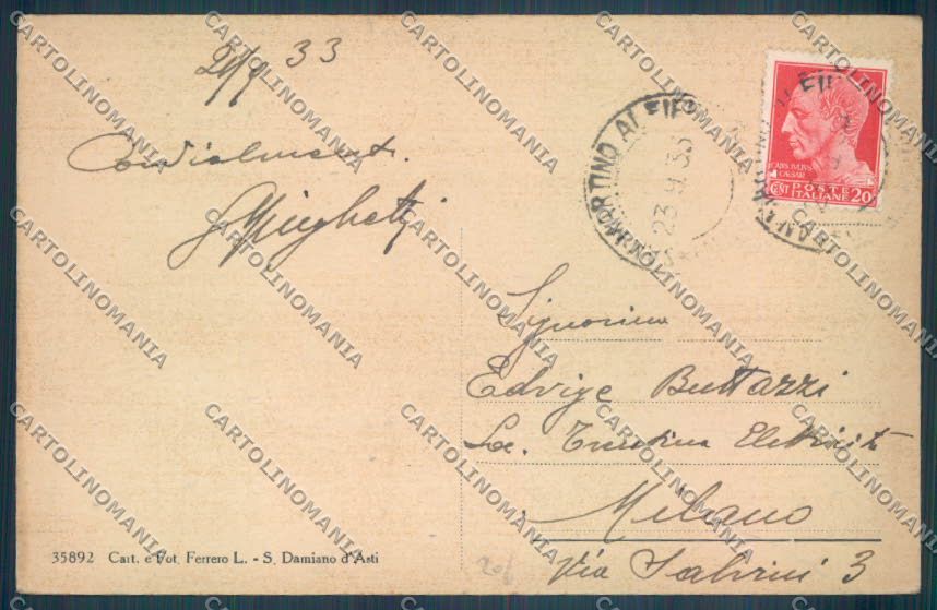 Asti San Martino Alfieri cartolina ZB1818 – retro