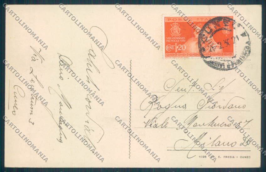 Cuneo Città cartolina ZB1884 – retro