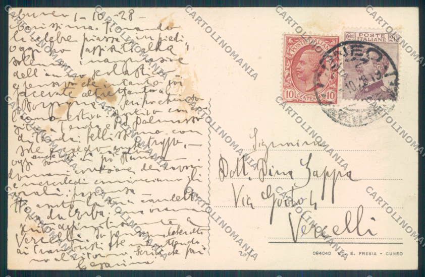 Cuneo Città cartolina ZB1894 – retro