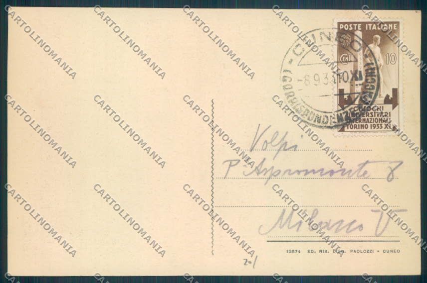 Cuneo Città cartolina ZB1895 – retro