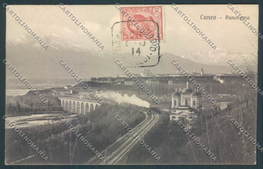 Cuneo Città Treno cartolina ZB1906 – fronte