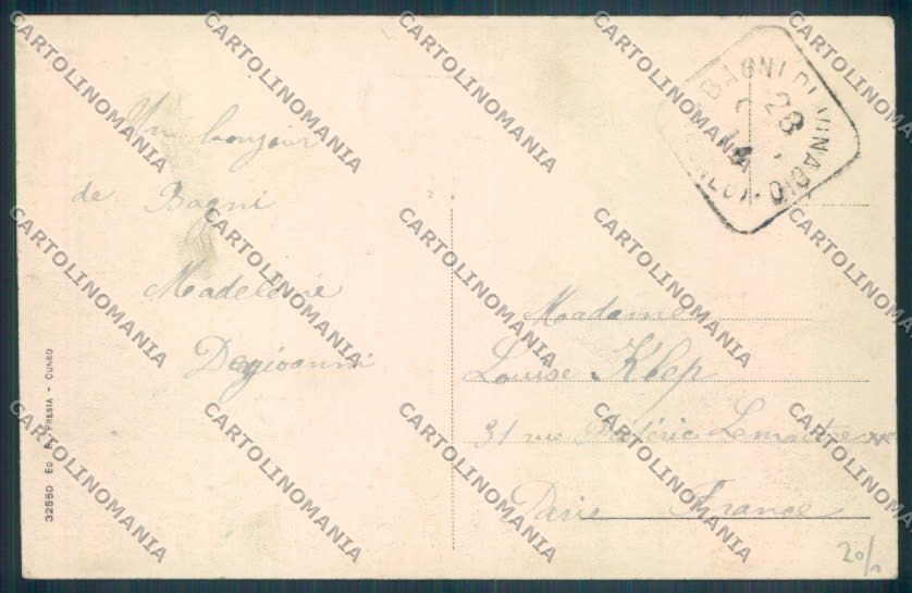 Cuneo Città Treno cartolina ZB1906 – retro