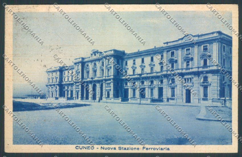 Cuneo Città Stazione PIEGHE cartolina ZB1911 – fronte
