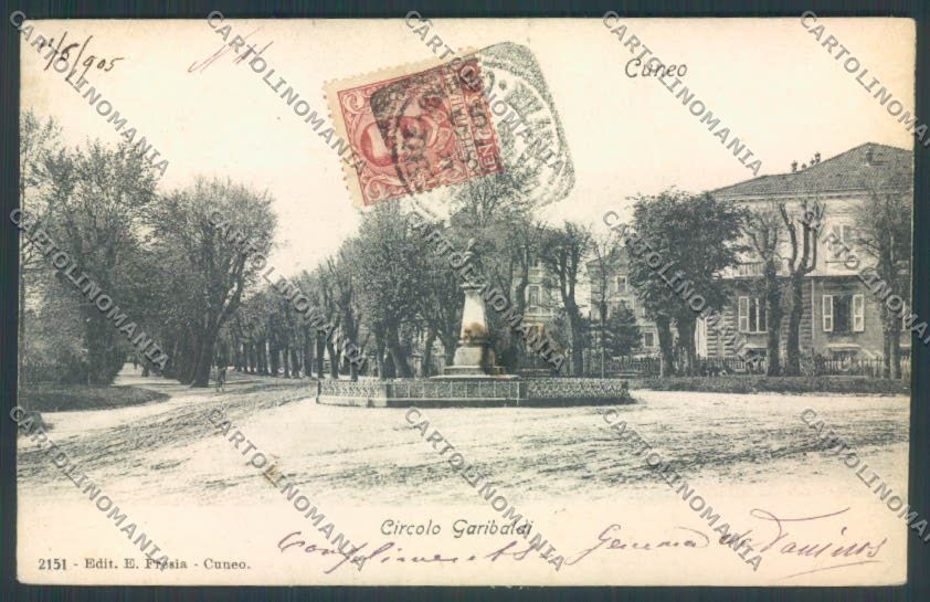 Cuneo Città Garibaldi cartolina ZB1913 – fronte
