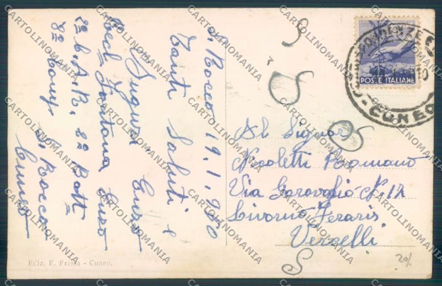 Cuneo Città Foto cartolina ZB1919 – retro
