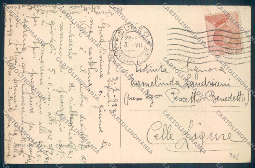 Cuneo Città cartolina ZB1926 – retro