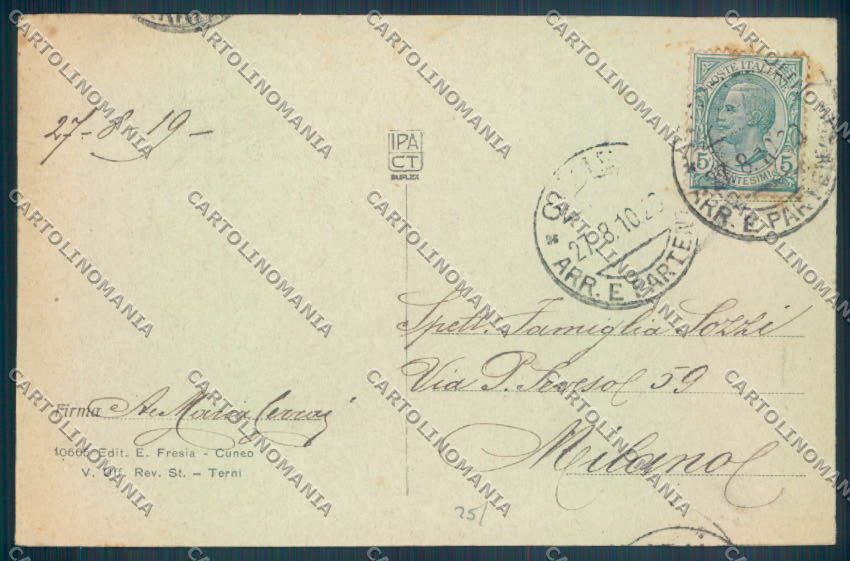 Cuneo Città cartolina ZB1934 – retro
