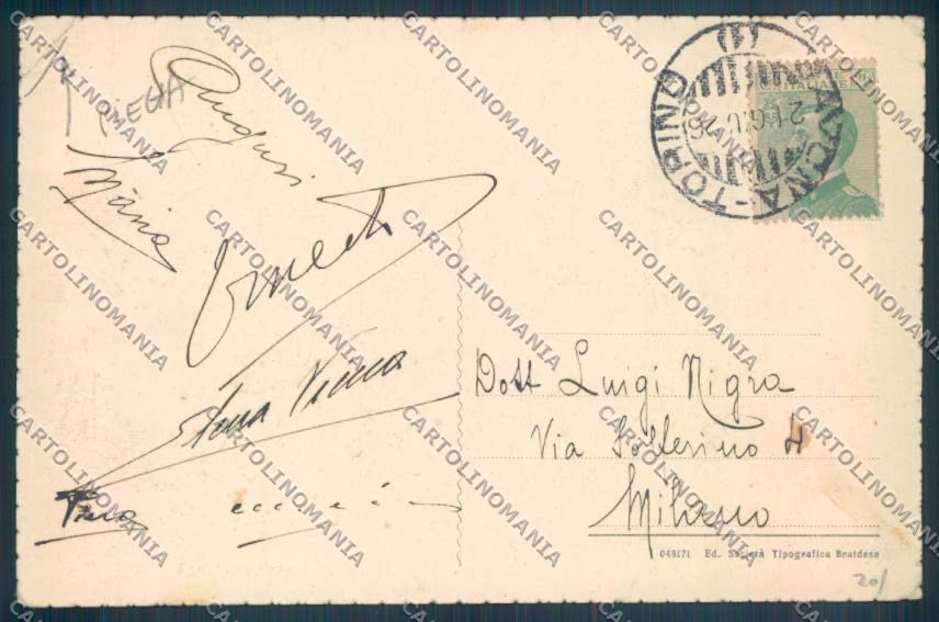 Cuneo Bra PIEGA cartolina ZB1954 – retro