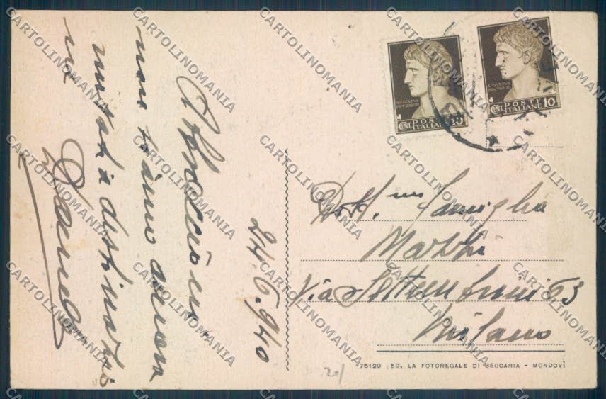 Cuneo Bra cartolina ZB1955 – retro
