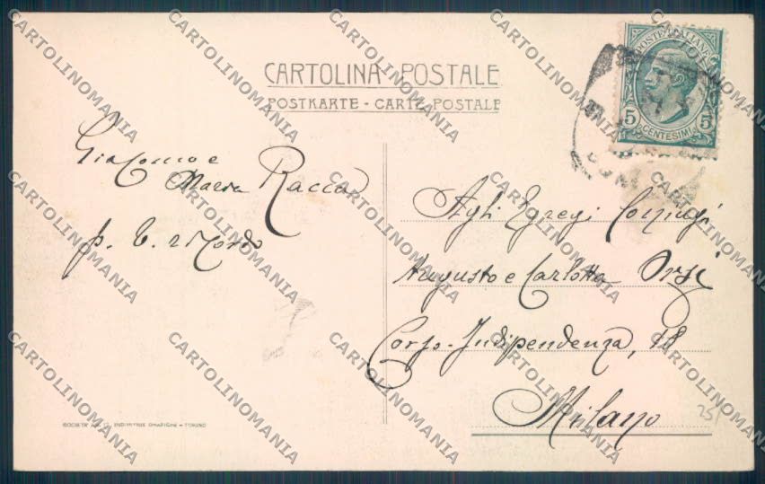 Cuneo Bra cartolina ZB1960 – retro