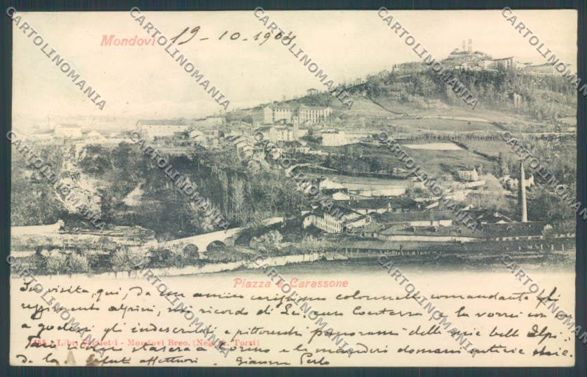 Cuneo Mondovì ABRASA SCOLLATA cartolina ZB1971 – fronte
