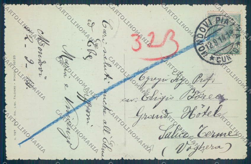 Cuneo Mondovì cartolina ZB1974 – retro